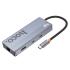 HOCO HB52 8 in 1 HUB Multi-function Converter HDMI RJ45 SD/TF PD 100W Type-C 3.0 USB 3.0 - Gray
